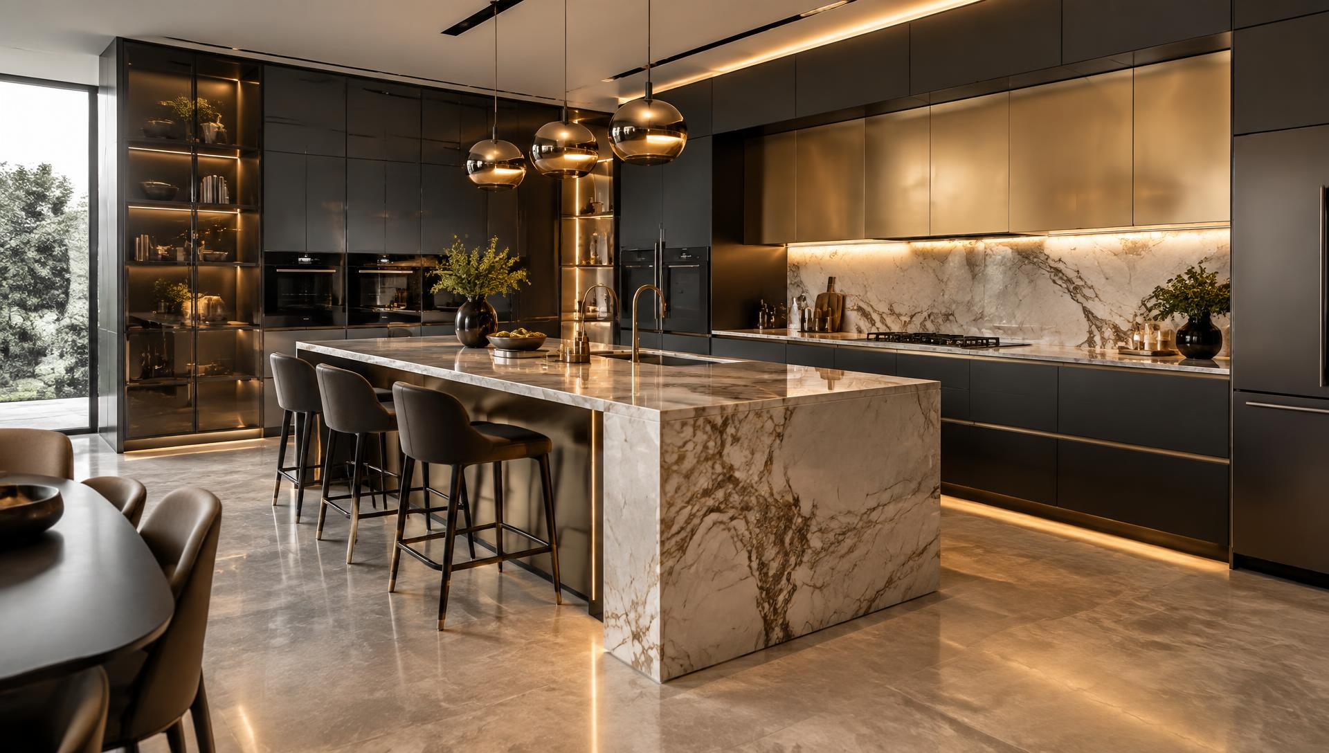 Minimal aluminium kitchen